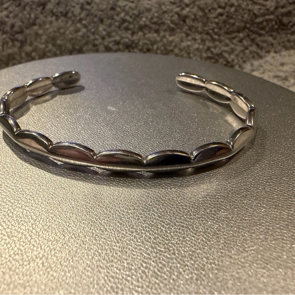 Kendra Scott Silver Scalloped Open Cuff Bracelet